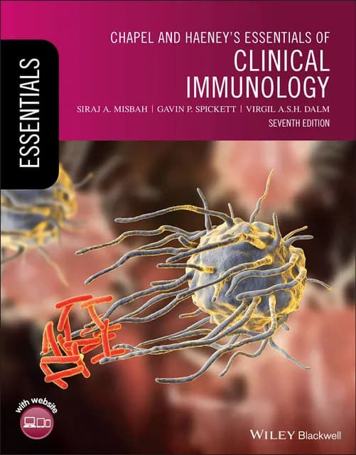 Chapel and Haeney's Essentials of Clinical Immunology 7th/2022