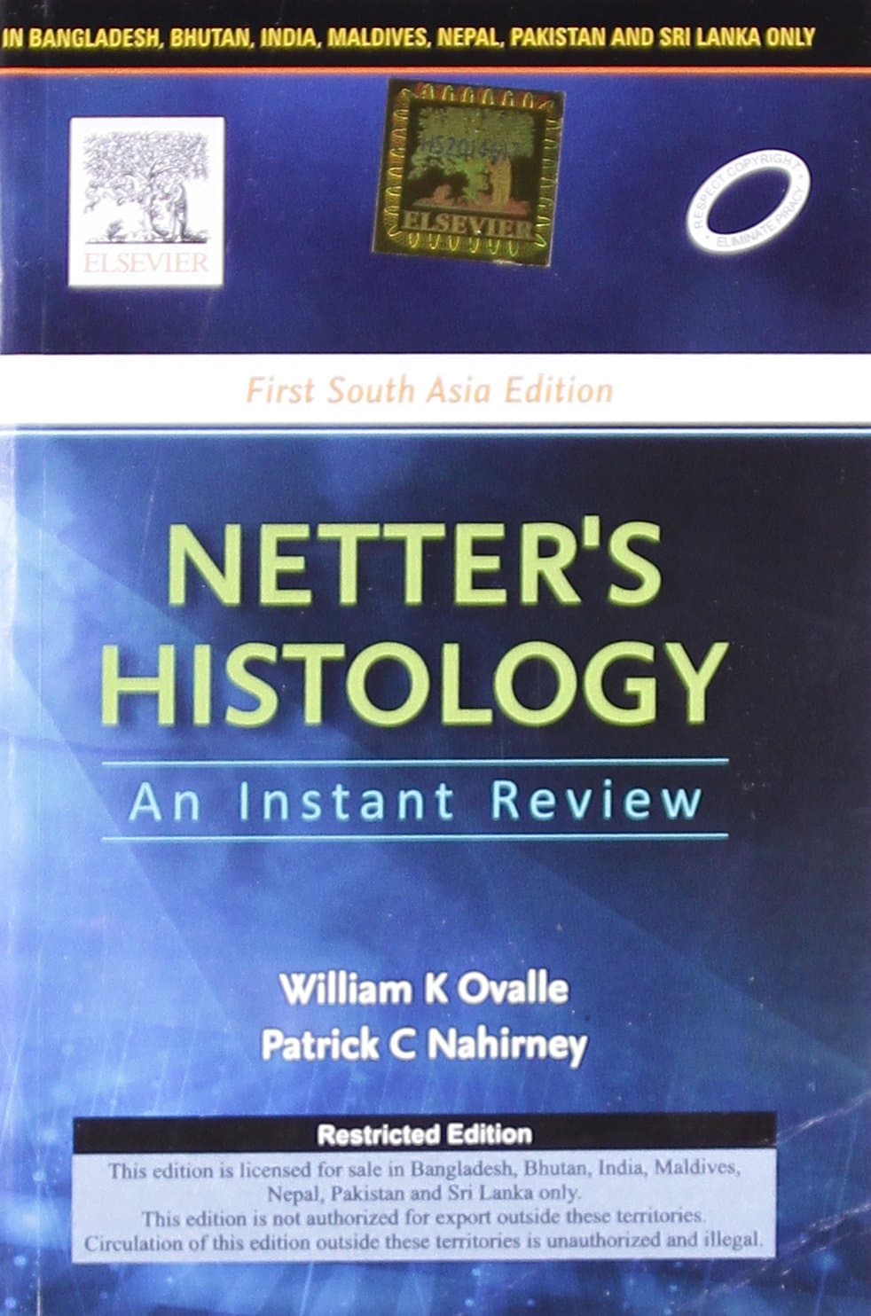 Netters Histology An Instant Review 1st/2015