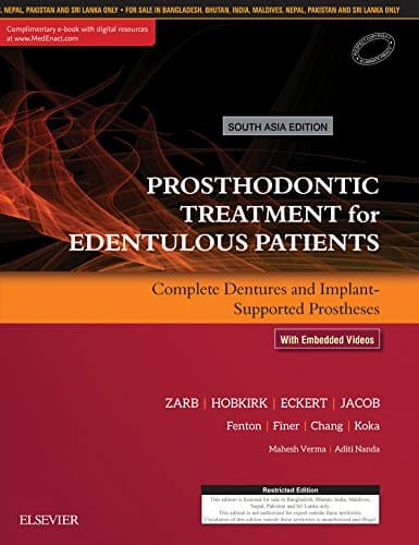 Prosthodontic Treatment for Edentulous Patients 1st/2017