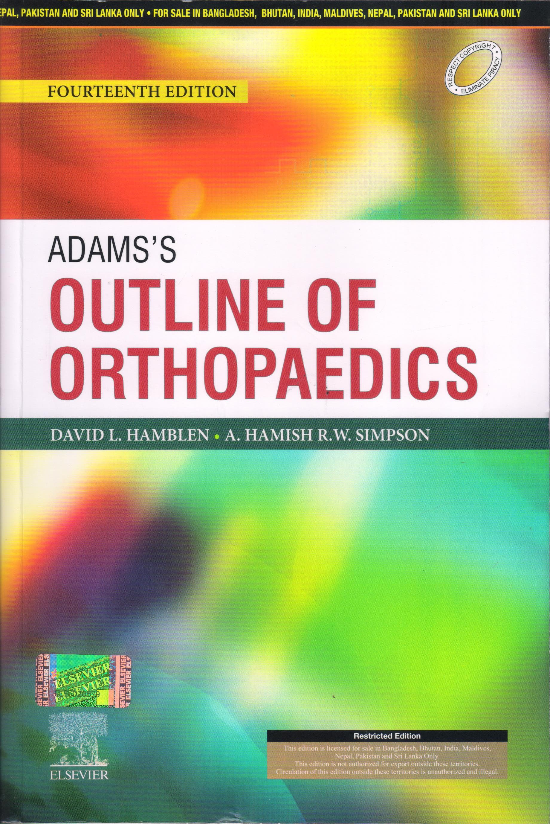 Adams's Outline of Orthopaedics 14th/2010 (Reprint 2020)