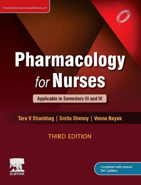 Pharmacology for Nurses 3rd/2023