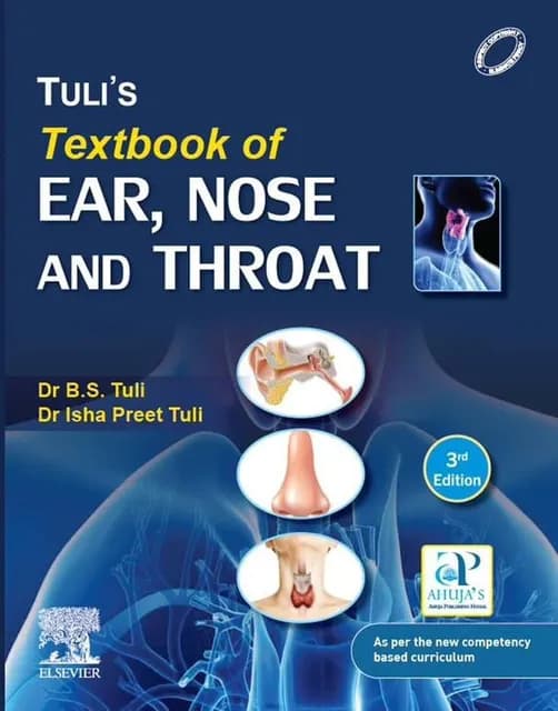 Tuli’s Textbook of Ear Nose and Throat 3rd/2023