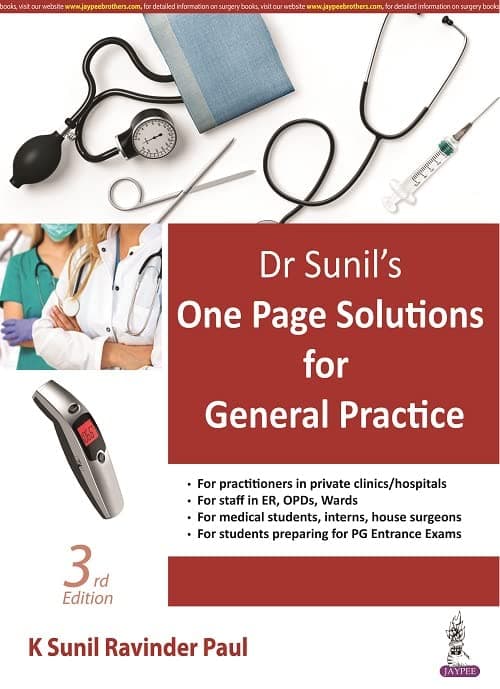 Dr. Sunil's One Page Solution for General Practice 3rd/2023
