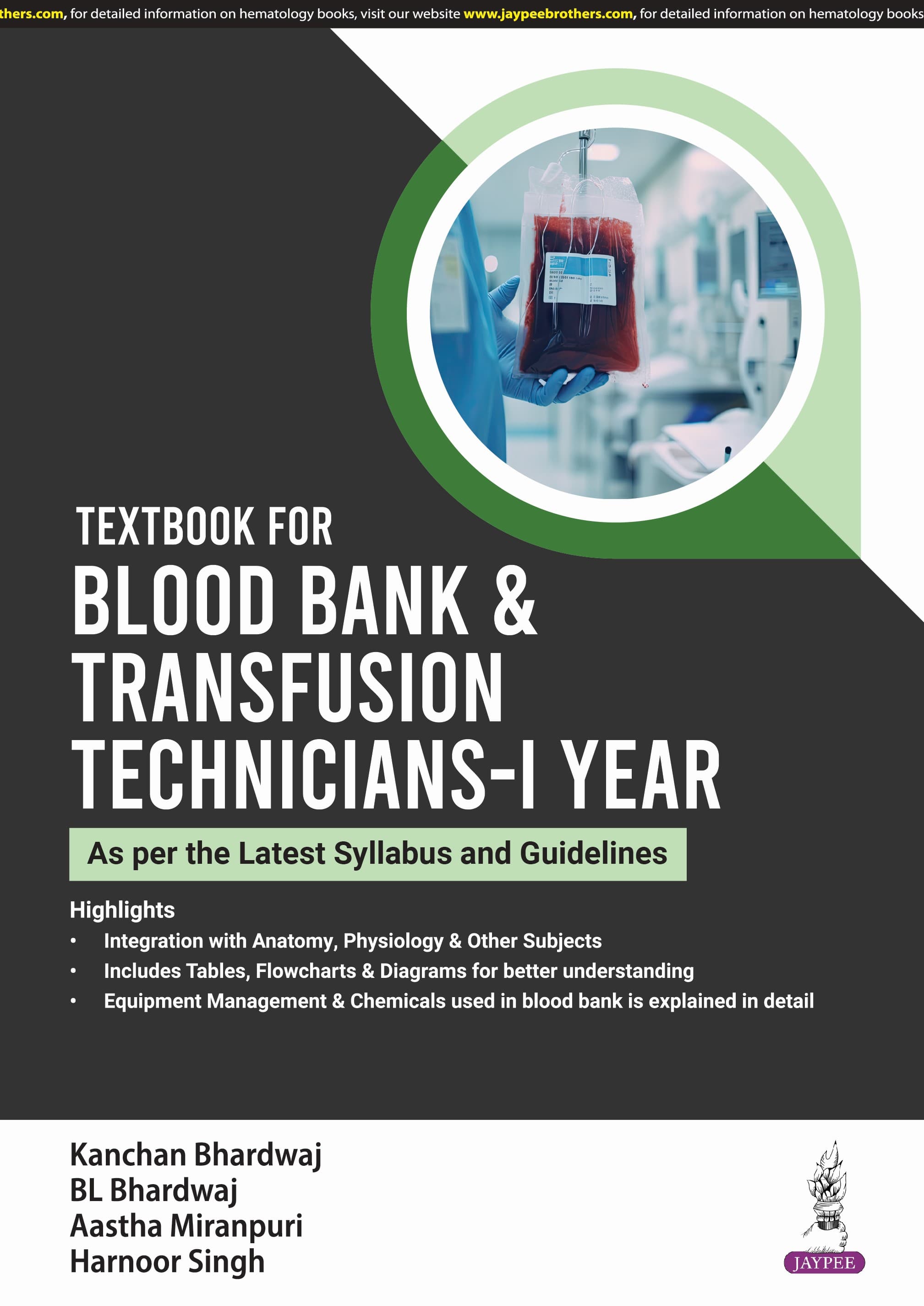 Textbook for Blood Bank and Transfusion Technicians- I year 1st/2025
