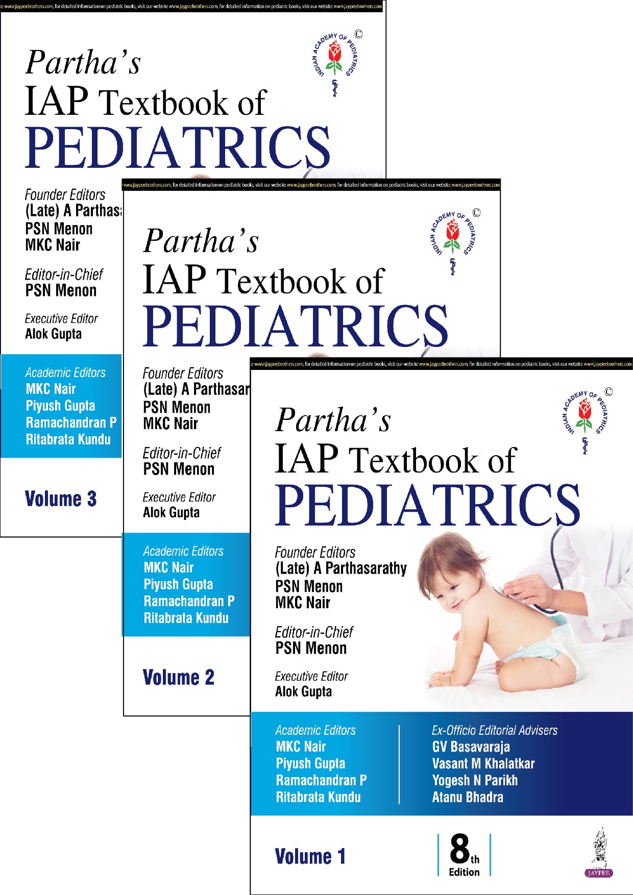 Parthas IAP Textbook of Pediatrics 8th/2025 (3 Vols)