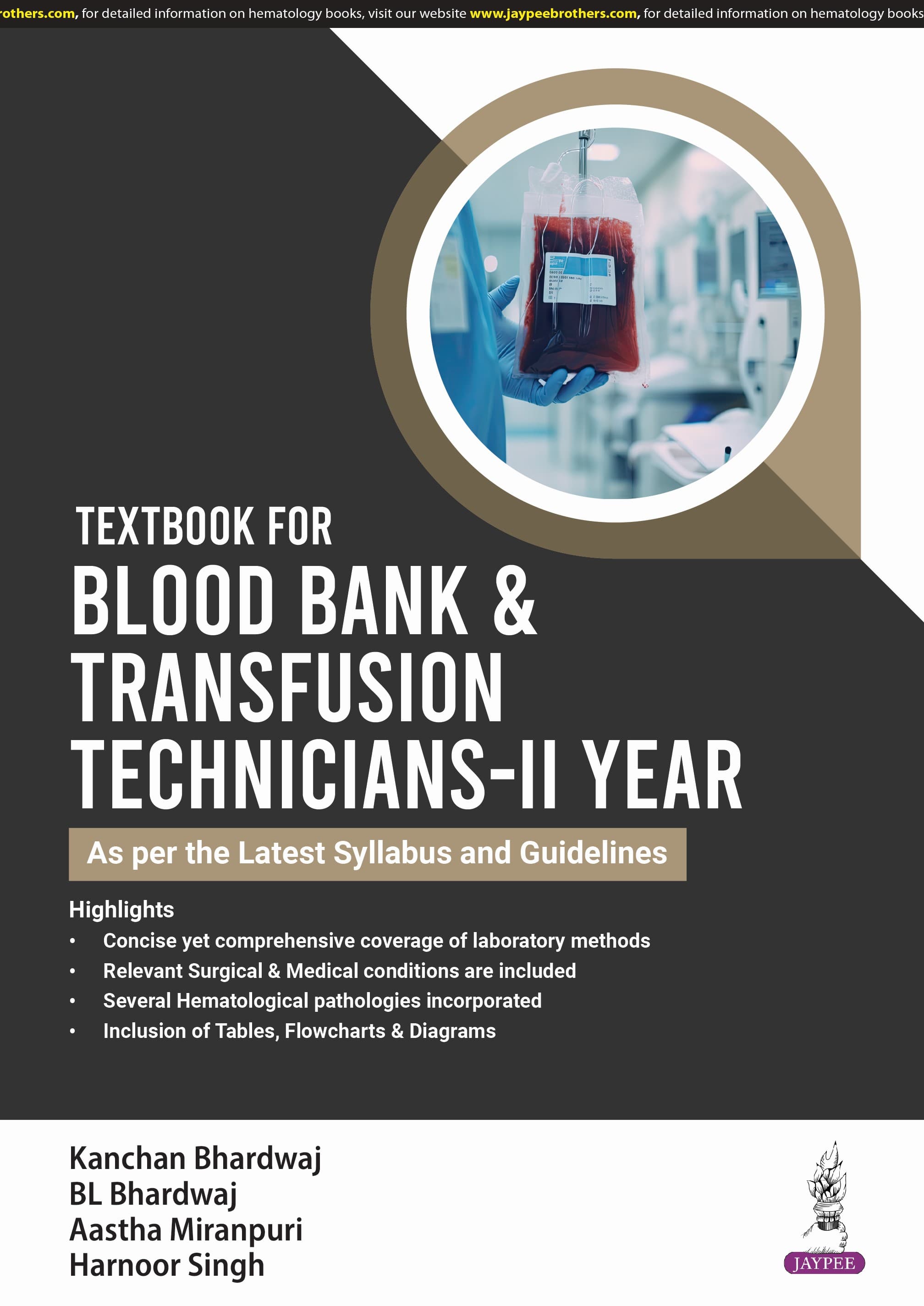 Textbook for Blood Bank and Transfusion Technicians-II Year 1st/2025