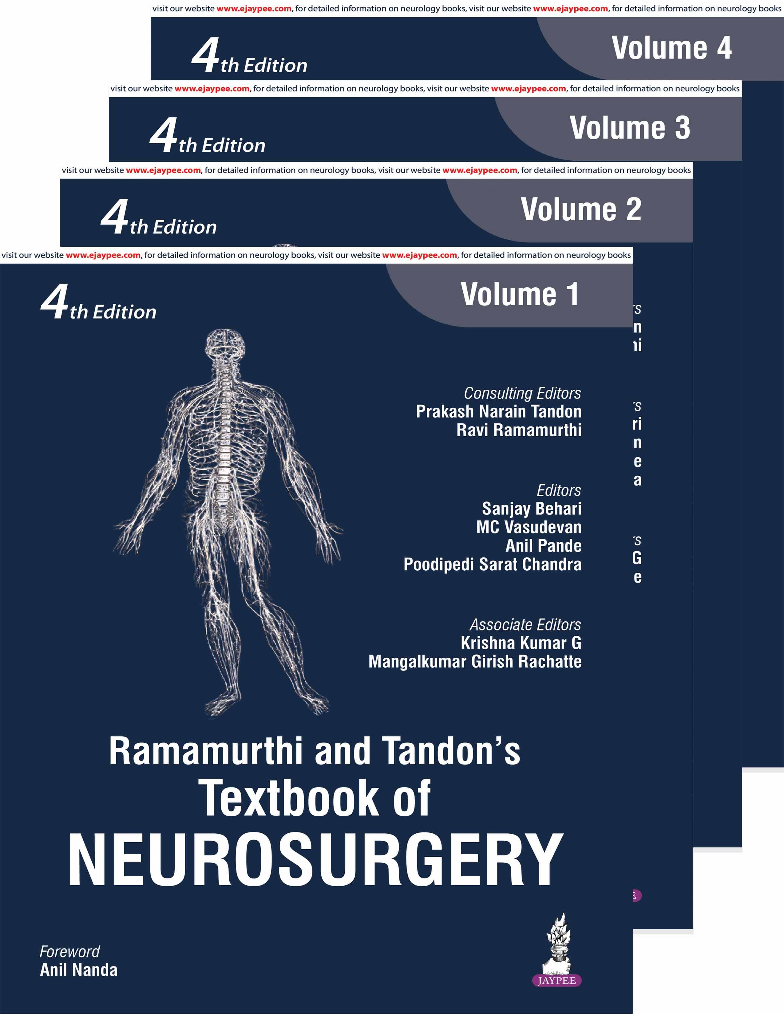 Ramamurthi and Tandon's Textbook of Neurosurgery 4th/2026 (4 Vols)