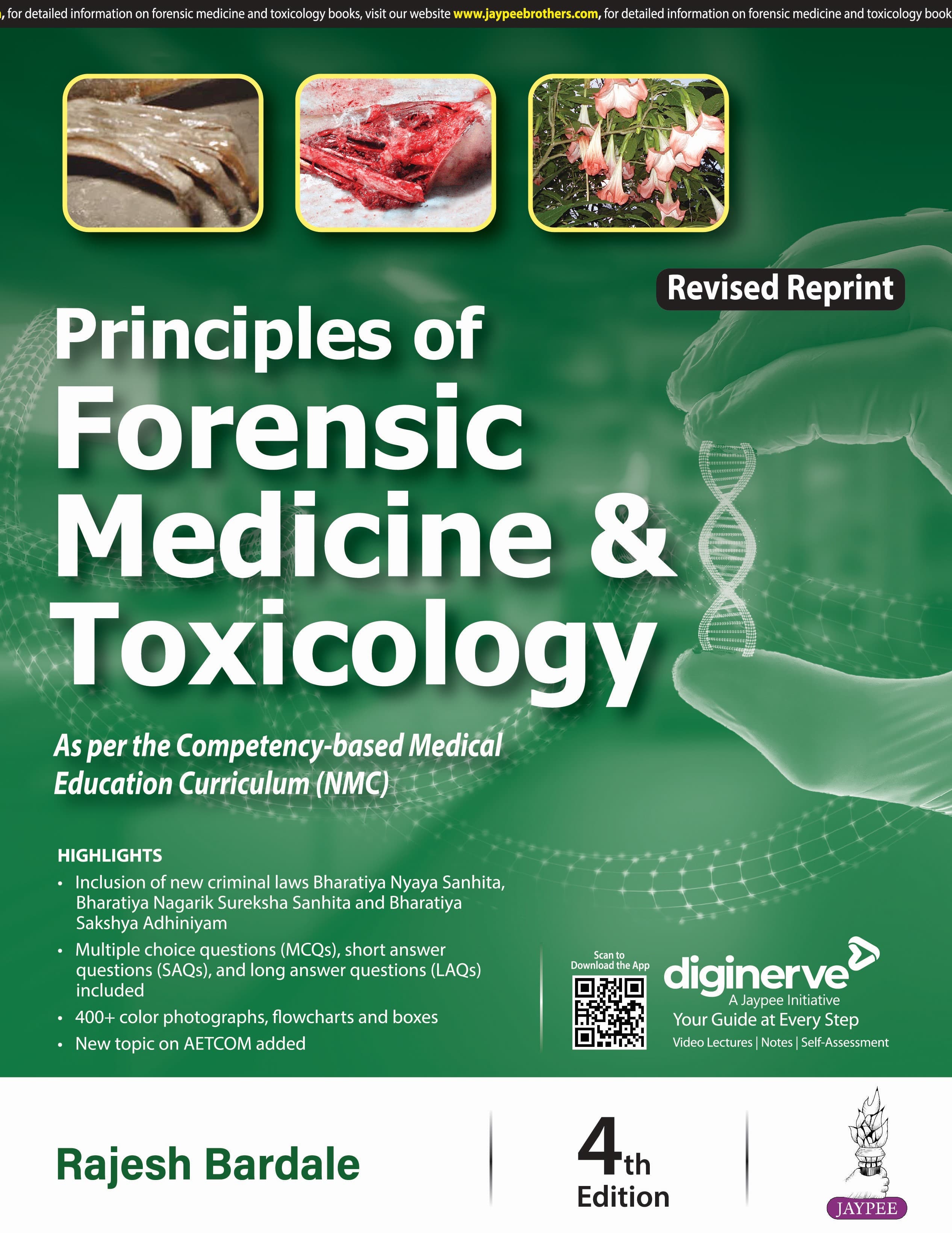 Principles of Forensic Medicine & Toxicology 4th Revised Reprint/ 2025