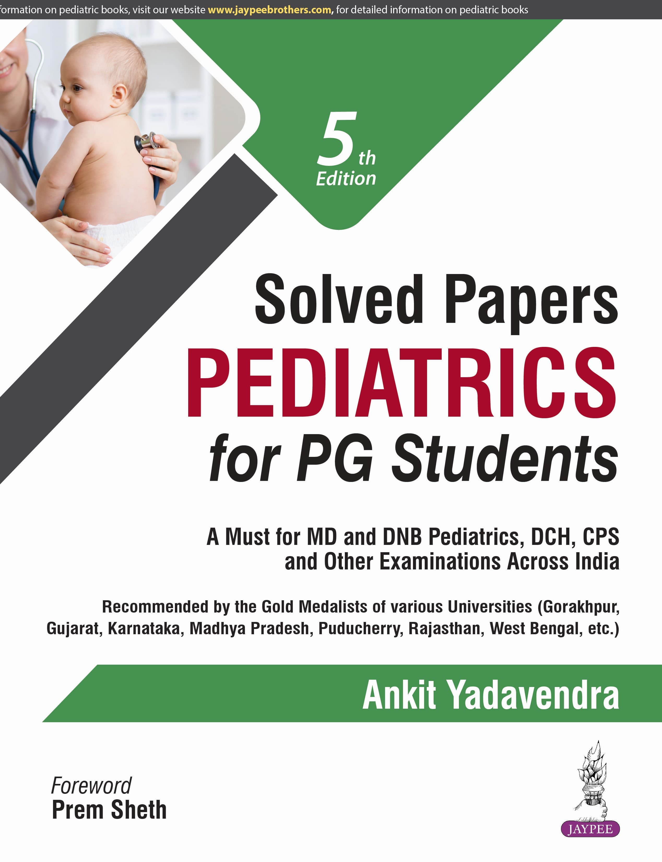 Solved Papers Pediatrics for PG Students 5th/2025