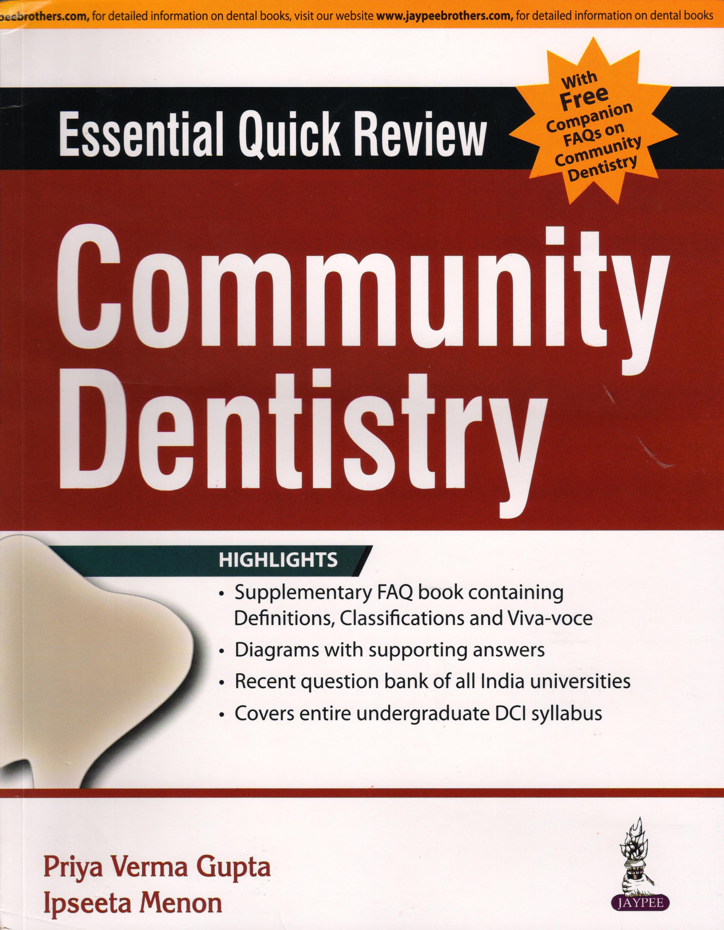 Essential Quick Review Community Dentistry 1st/2017