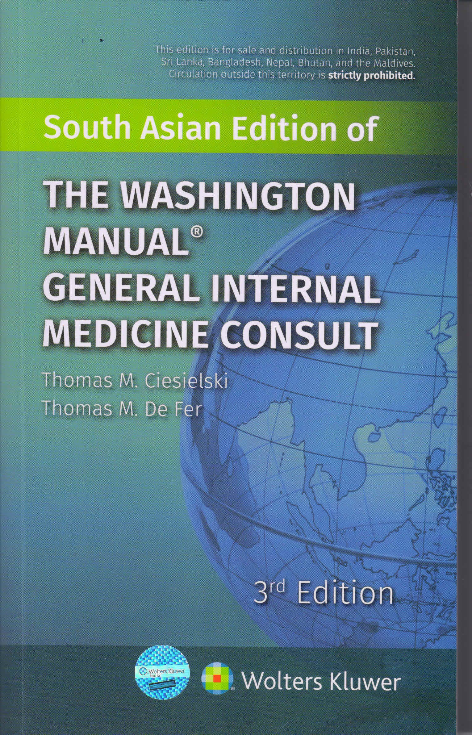 Washington Manual General Internal Medicine Consult 3rd SAE/2017