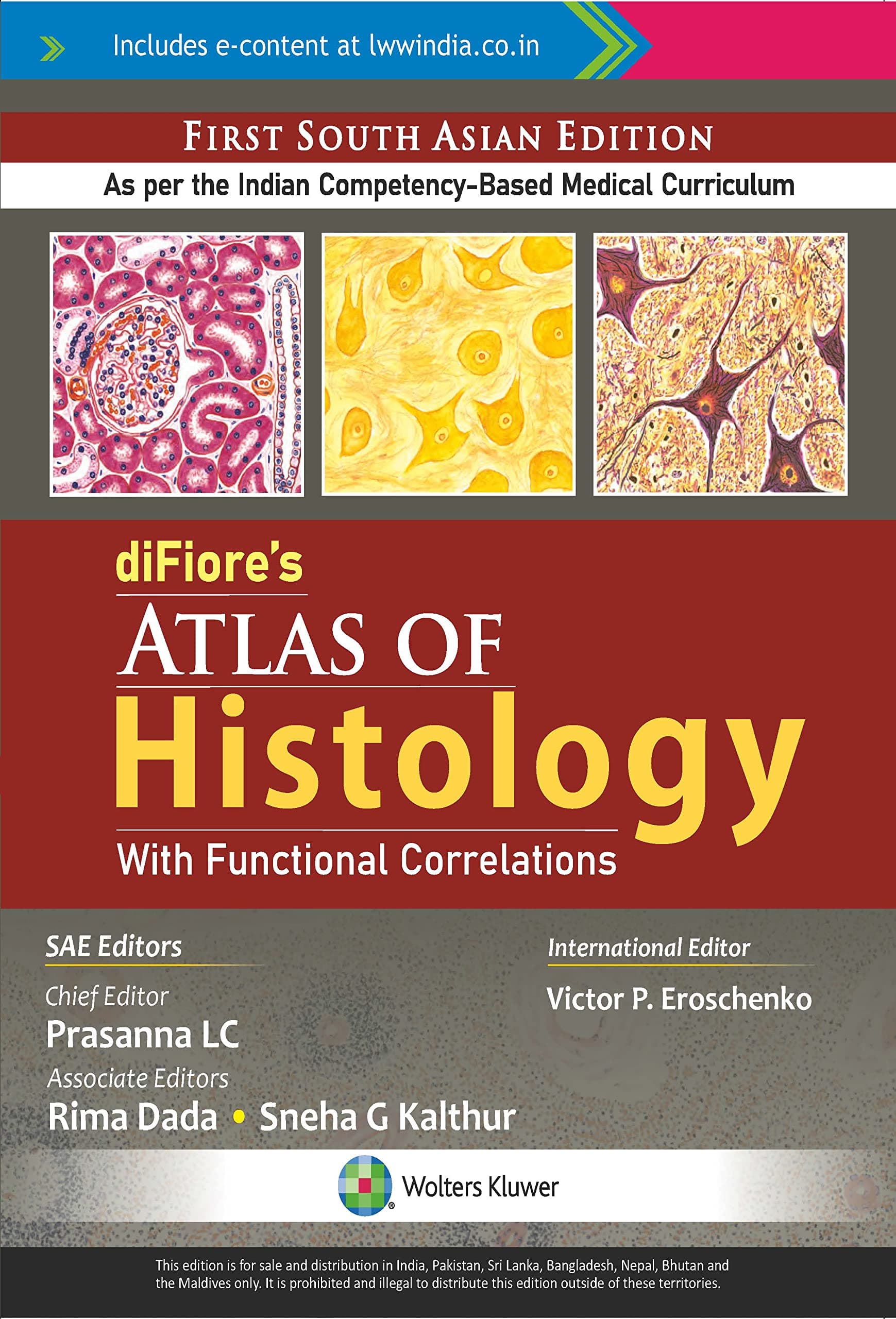 Difiores Atlas of Histology with Functional Correlations 1st SAE/2022
