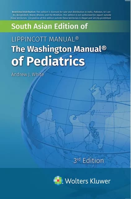 Washington Manual of Pediatrics 3rd SAE/2022