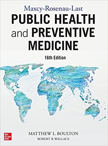 Maxcy-Rosenau-Last Public Health and Preventive Medicine 16th/2022