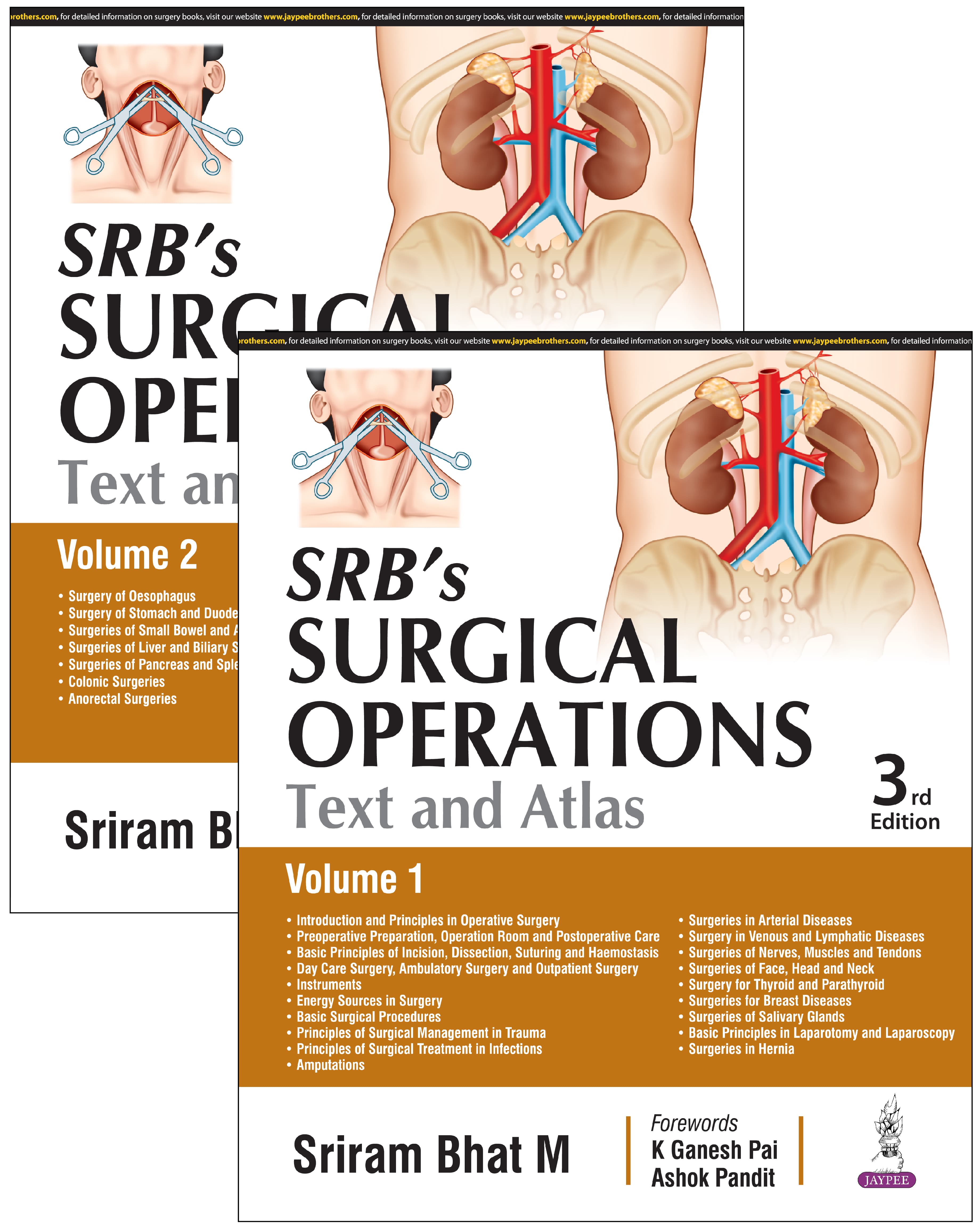 SRB’s Surgical Operations Text and Atlas 3rd/2025 (2 Vols)
